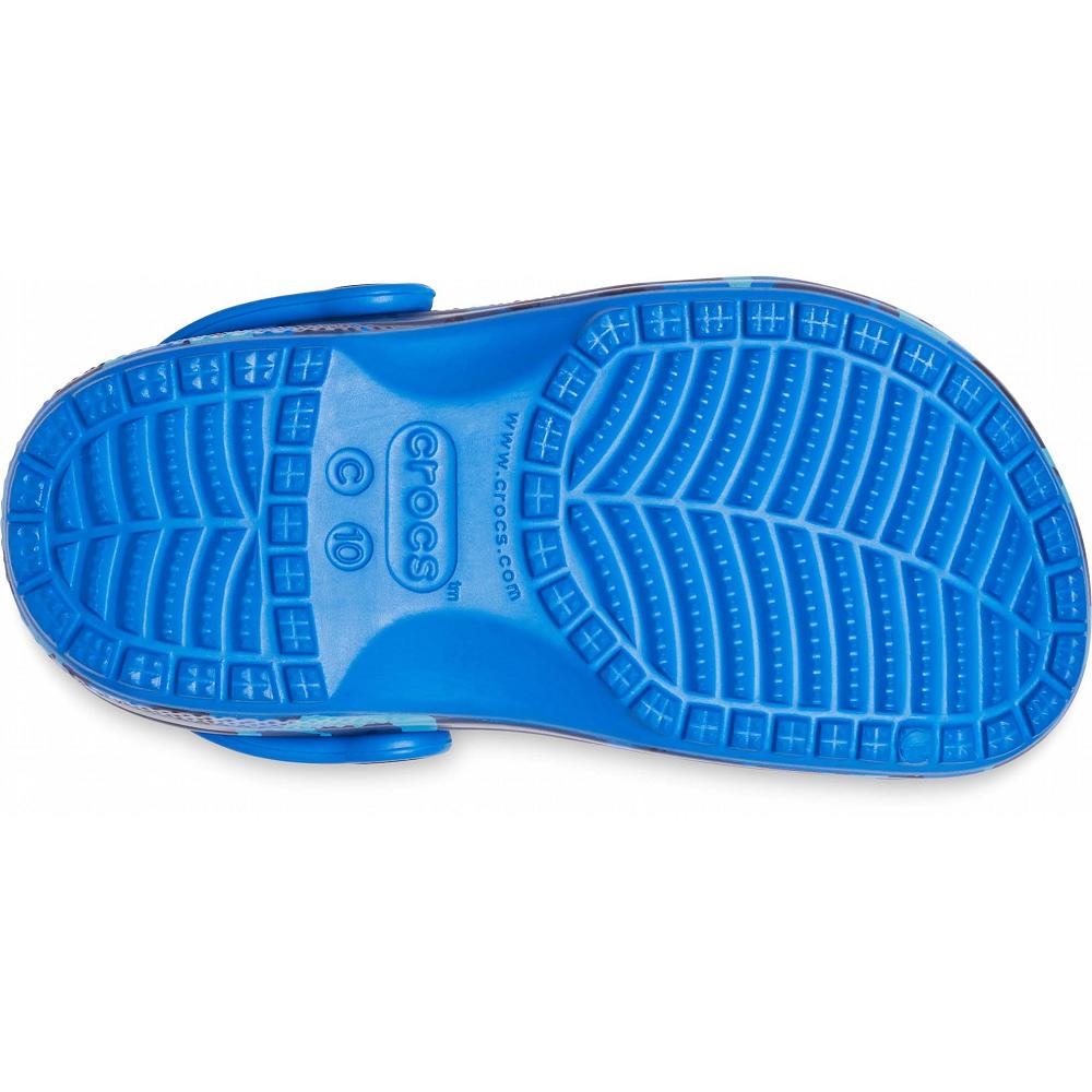 Blue Boys' Crocs Classic Printed Clogs | NZ 1325NWYB